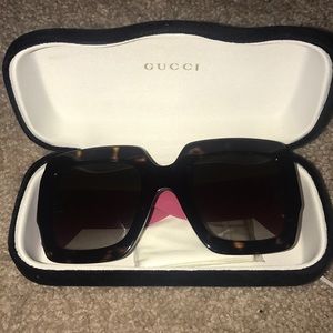 Gucci Women's 54MM Glitter-Detail Square Sunglasse